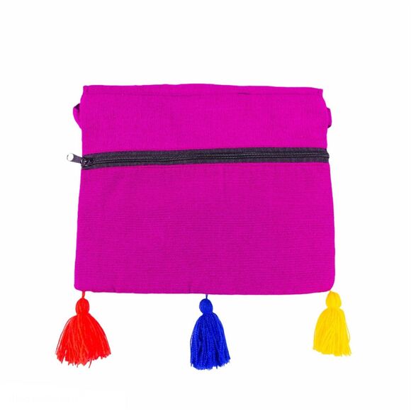 Women's Purse Handmade Crossbody Mexican Clutch Floral Embroidered Shoulder Bag - Picture 2 of 9